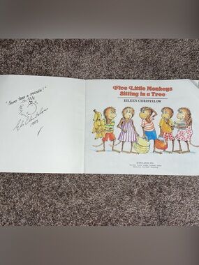 Signed 5 Little Monkeys Book